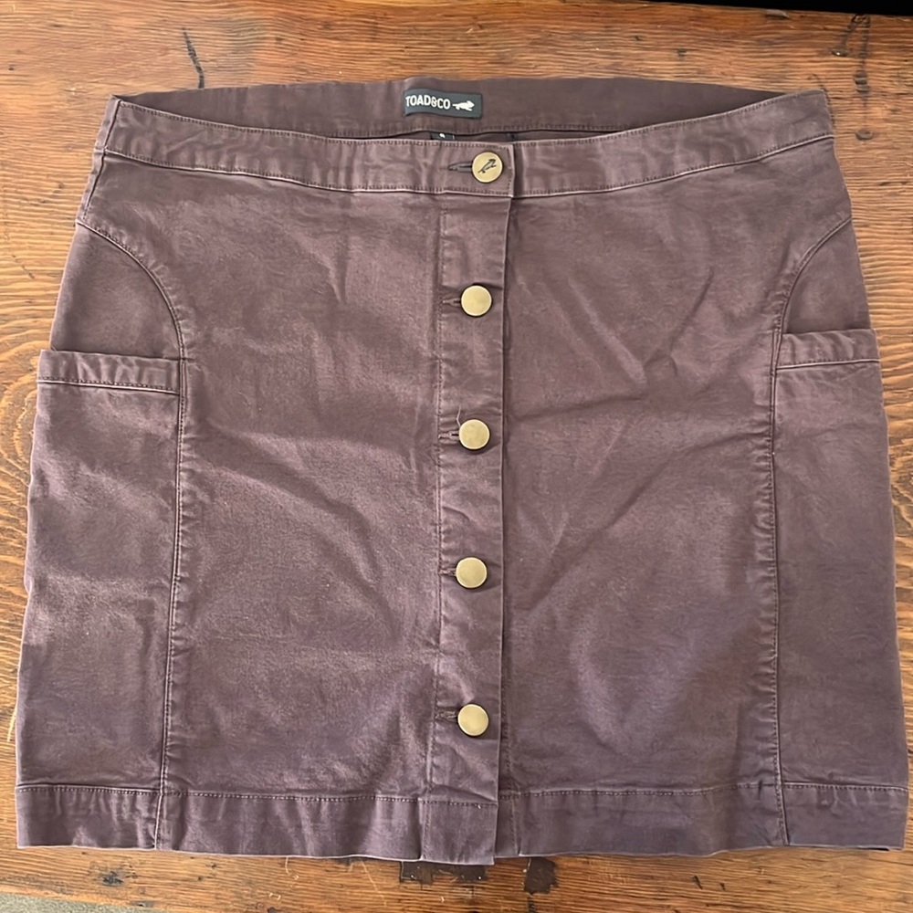 Toad & Co Button Front Skirt